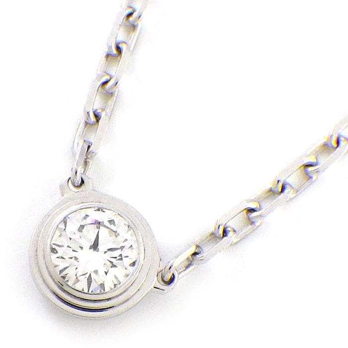 カルティエ Cartier ネックレス ダムール SM ディアマン レジェ B7215900 1ポイント ダイヤモンド K18WG 【中古】
