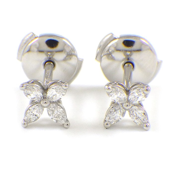 ティファニー Tiffany & Co. ピアス ビクトリア ミニ 60128811 マーキスカット ダイヤモンド 計0.19ct PT950 【中古】