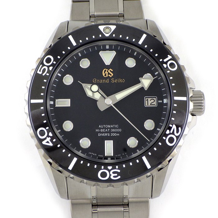 グランドセイコー Grand Seiko 腕時計 スポーツコレクション SBGH291/9S85-01R0 メカニカルハイビート デイト 夜光針/インデックス 回転ベゼル ブラック文字盤 黒 SS チタン 自動巻き 【箱・保付き】 【中古】