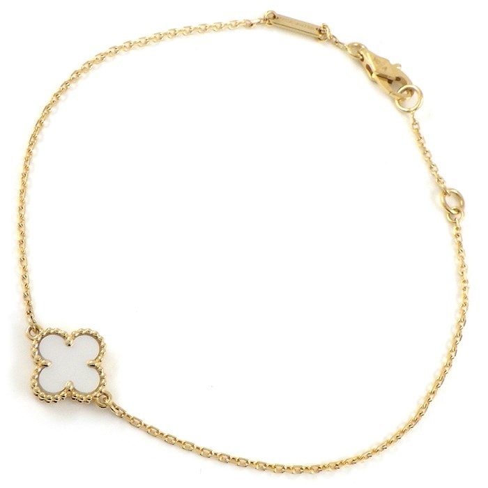 ヴァンクリーフ＆アーペル Van Cleef & Arpels ブレスレット スウィート アルハンブラ VCARF68800 ホワイト シェル K18YG 白 【中古】