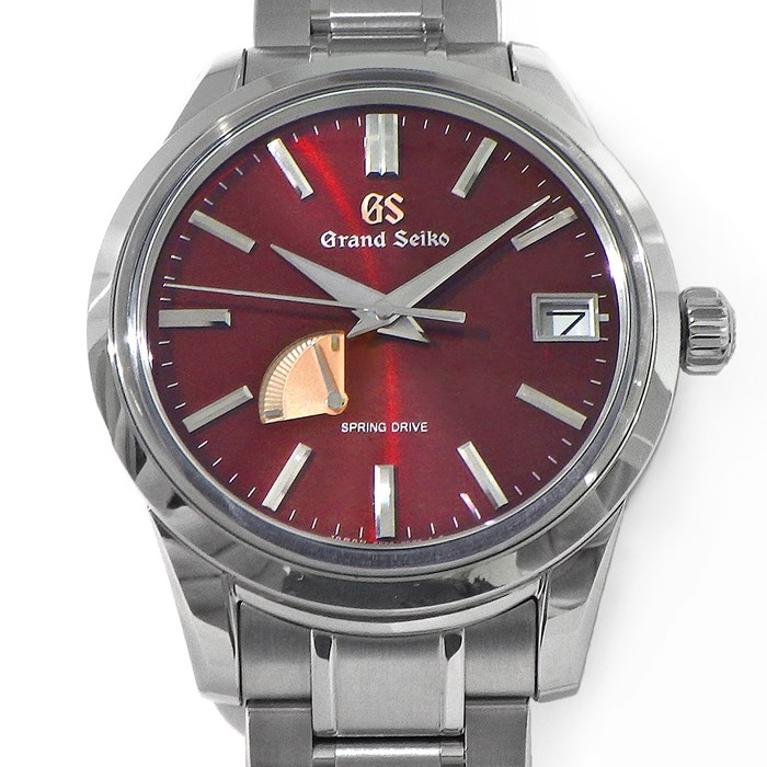 グランドセイコー Grand Seiko 腕時計 エレガンスコレクション SBGA499/9R65-0EY0 キャリバー9R 20周年記念モデル 世界1300本限定 デイト サンレイ レッド文字盤 裏スケ パワーリザーブ表示 SS スプリングドライブ 自動巻き 【箱・保付き】 【中古】