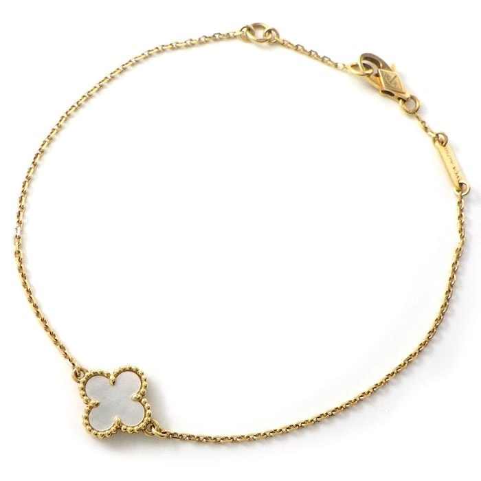 ヴァンクリーフ＆アーペル Van Cleef & Arpels ブレスレット スウィート アルハンブラ VCARF68800 ホワイト シェル K18YG 【中古】