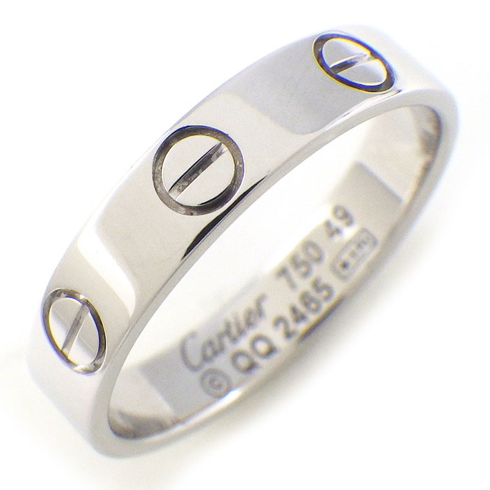 カルティエ Cartier リング ラブ SM B4085149 ミニラブ ウェディング K18WG 9号 / #49 【中古】