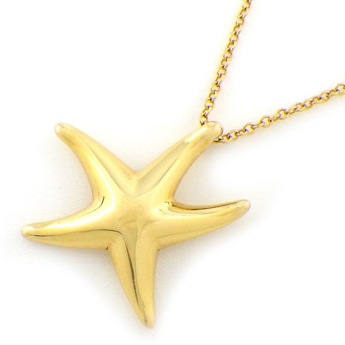ティファニー Tiffany & Co. ネックレス スターフィッシュ ヒトデモチーフ K18YG 【中古】