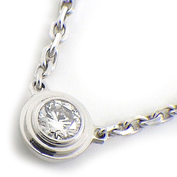 カルティエ Cartier ネックレス ダムール XS ディアマン レジェ B7224515 1ポイント ダイヤモンド 0.04ct K18WG 【箱・保付き】 【中古】