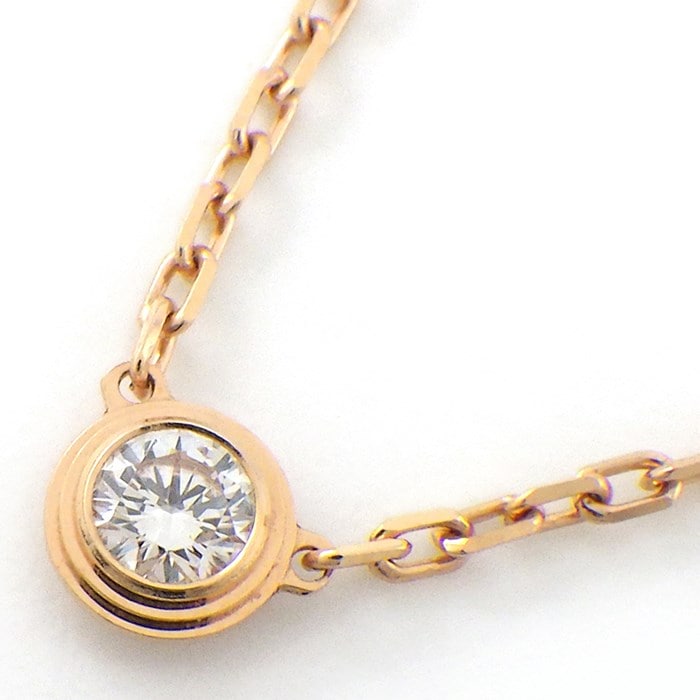 カルティエ Cartier ネックレス ダムール SM ディアマン レジェ B7215700 1ポイント ダイヤモンド 0.09ct K18PG 【中古】