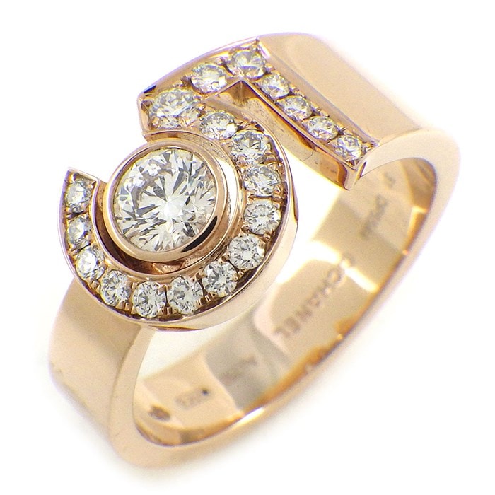 シャネル CHANEL リング エターナル No5 J12187 1ポイント ダイヤモンド 0.25ct 19ポイント ダイヤモンド 計0.20ct K18BG 11号 / #51 【箱・保付き】 【中古】