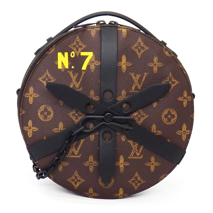 ルイ・ヴィトン Louis Vuitton ハンドバッグ ショルダーバッグ ホイールボックス M59706 ブラウン モノグラム・キャンバス (PVCコーティングキャンバス) カーフ (牛革) 【中古】