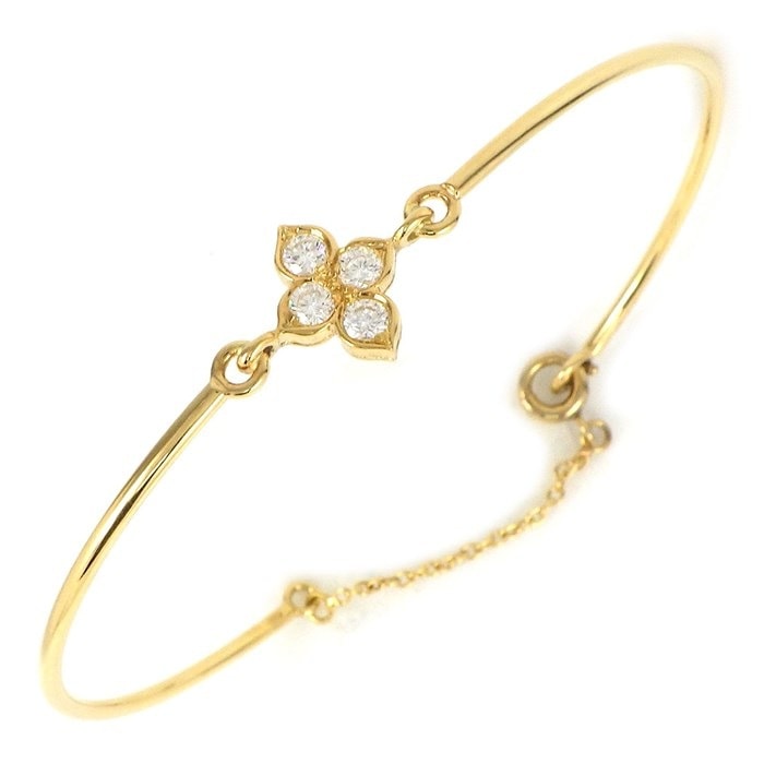  カルティエ Cartier ブレスレット ヒンドゥ ロータス スイレン 4ポイント ダイヤモンド K18YG 【中古】