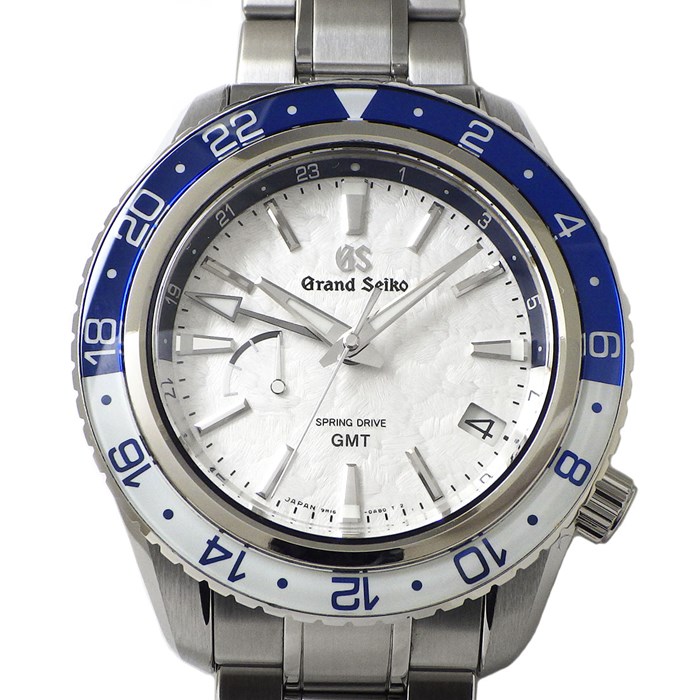 グランドセイコー Grand Seiko 腕時計 スポーツコレクション SBGE275/9R16/0AC0 シュカブラ ホワイト文字盤 GMT20周年限定 カレンダー ブルー/ホワイトベゼル パワーリザーブ表示 SS スプリングドライブ 自動巻き 【箱・保付き】 【中古】