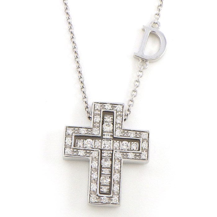  ダミアーニ DAMIANI ネックレス ベル エポック XXS クロス ダイヤモンド K18WG 【箱・保付き】 【中古】