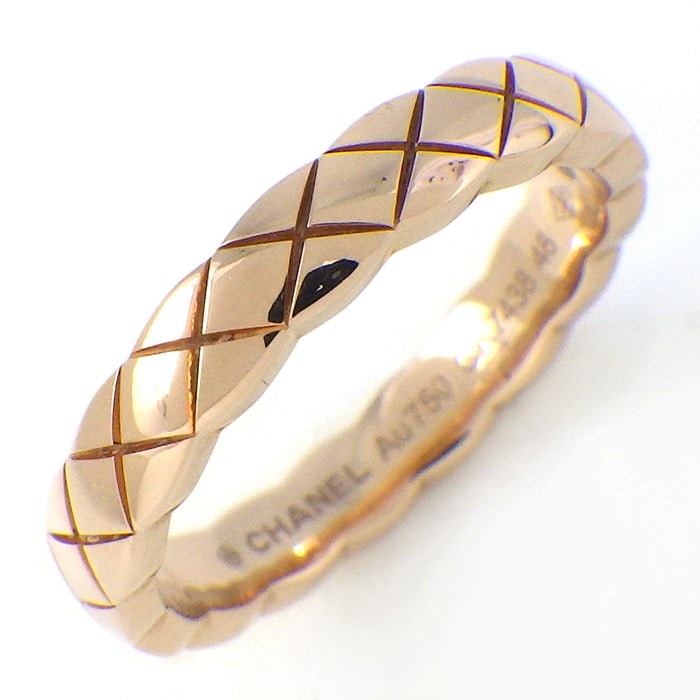 シャネル CHANEL リング ココ クラッシュ ミニモデル J11785 K18BG 8号 / #48 【中古】