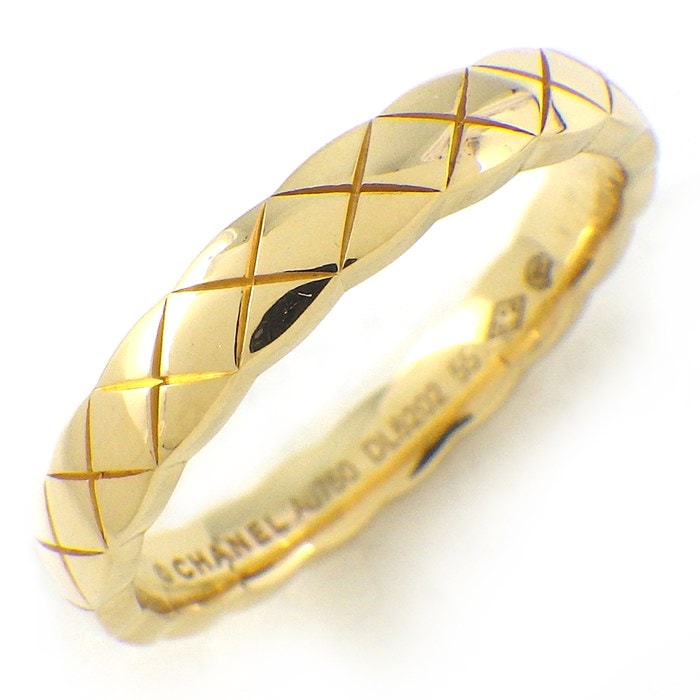 シャネル CHANEL リング ココ クラッシュ ミニモデル J11794 K18YG 14号 / #55 【中古】