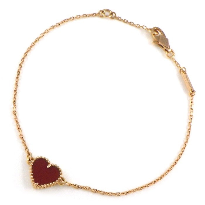 ヴァンクリーフ＆アーペル Van Cleef & Arpels ブレスレット スウィート アルハンブラ ハート VCARN59L00 カーネリアン K18PG 【中古】