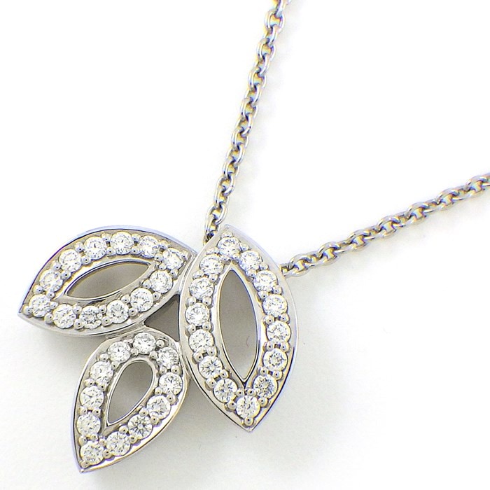ハリーウィンストン HARRY WINSTON ネックレス リリークラスター ミニ PEDPSM1MLC リーフ 37ポイント ダイヤモンド 0.19ct PT950 【箱・保付き】 【中古】
