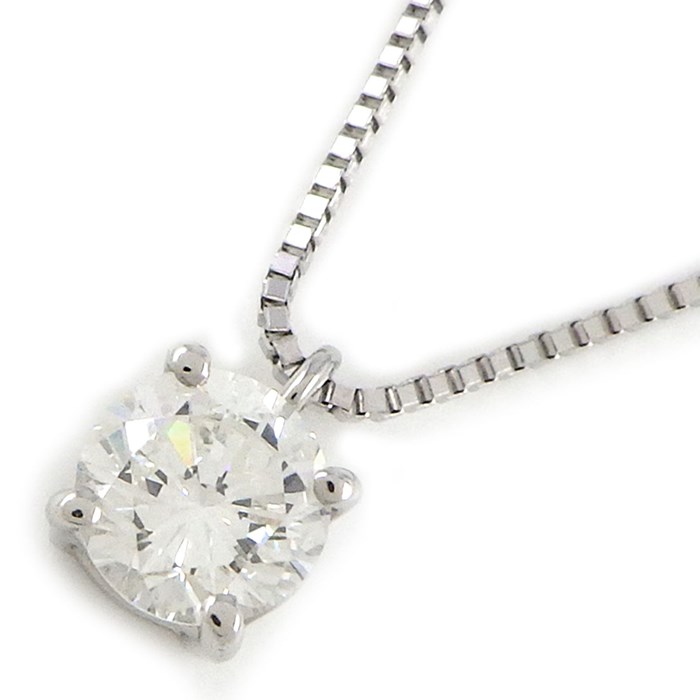 【ダイヤモンド】 ネックレス 1ポイント ラウンドブリリアントカット ダイヤモンド 0.554ct(I/SI1/GD) PT900 PT850 【中古】