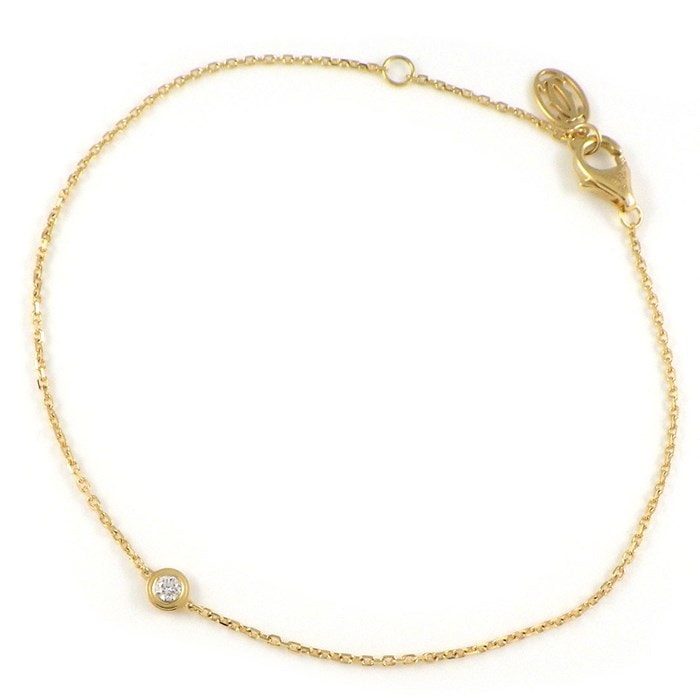 カルティエ Cartier ブレスレット ダムール XS ディアマン レジェ B6045617 1ポイント ダイヤモンド 0.04ct K18YG 【箱・保付き】 【中古】