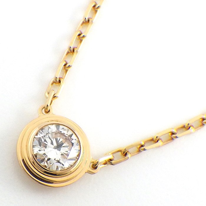 カルティエ Cartier ネックレス ダムール LM ディアマン レジェ B7215600 ダイヤモンド 0.18ct K18PG 【箱・保付き】 【中古】