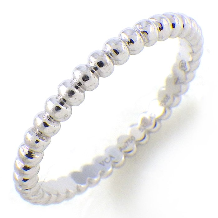 ヴァンクリーフ＆アーペル Van Cleef & Arpels リング ペルレ ゴールドパール スモールモデル VCARN31753 K18WG 12.5号 / #53 【箱・保付き】 【中古】