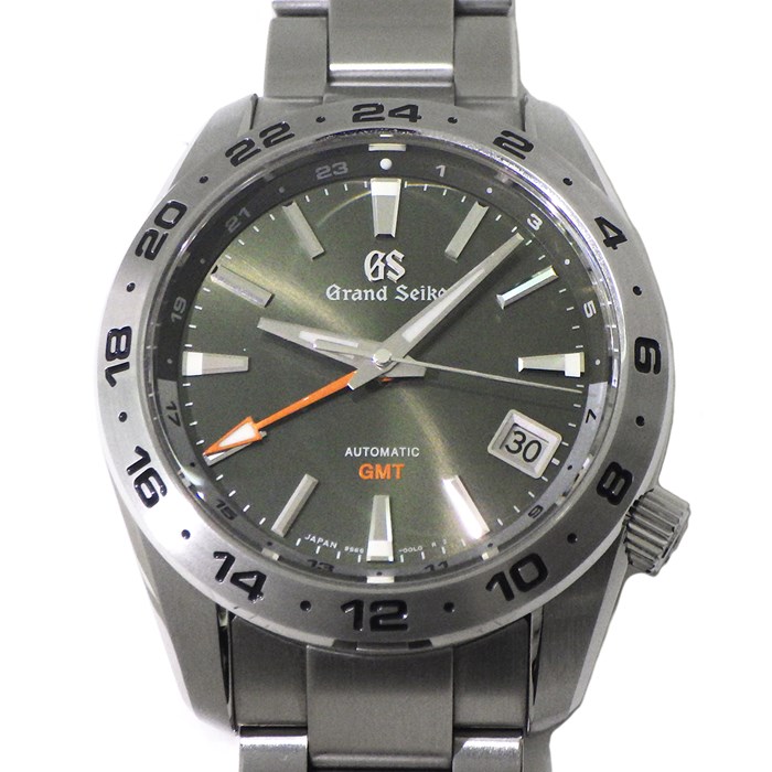グランドセイコー Grand Seiko 腕時計 スポーツコレクション メカニカル GMT SBGM247 9S66-00J0 サンレイ カーキ文字盤 24時針 カレンダー連動時差修正機能 SS 自動巻き 【箱・保付き】 【中古】