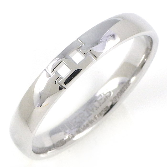 エルメス HERMES リング エヴァー ヘラクレス H119854B 00061 ウェディング バンド K18WG 20号 / #61 【中古】