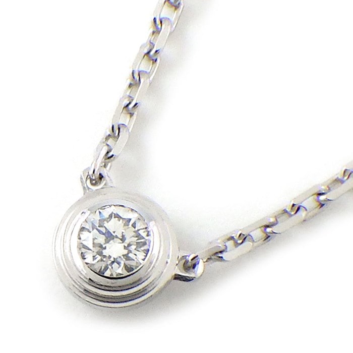 カルティエ Cartier ネックレス ダムール XS ディアマン レジェ B7224515 1ポイント ダイヤモンド 0.04ct K18WG 【箱・保付き】 【中古】