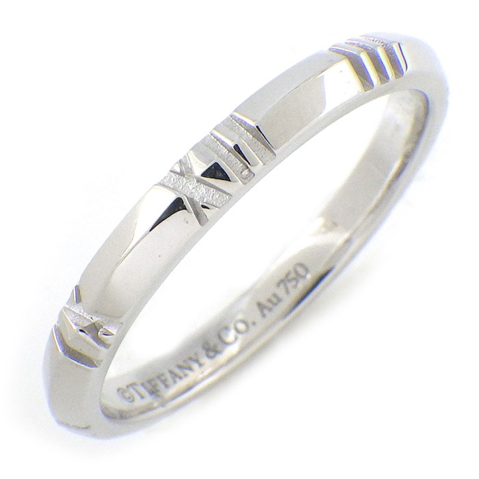 ティファニー Tiffany & Co. リング アトラス X クローズド ナロー K18WG 21.5号 【中古】