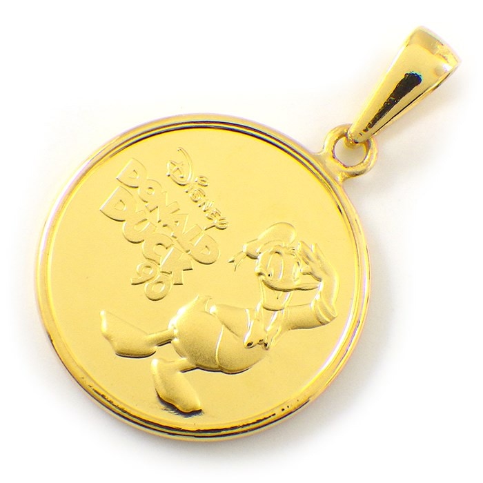 ディズニー Disney ペンダントトップ ドナルドダック 1/20oz 1000枚限定 2024年 ラウンド チャーム K24YG