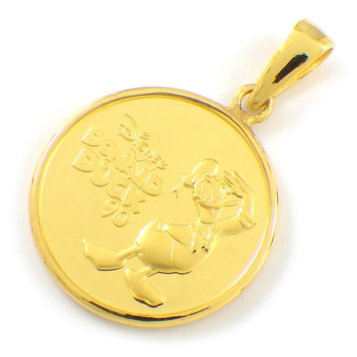 ディズニー Disney ペンダントトップ ドナルドダック 1/20oz 1000枚限定 2024年 ラウンド チャーム K24YG