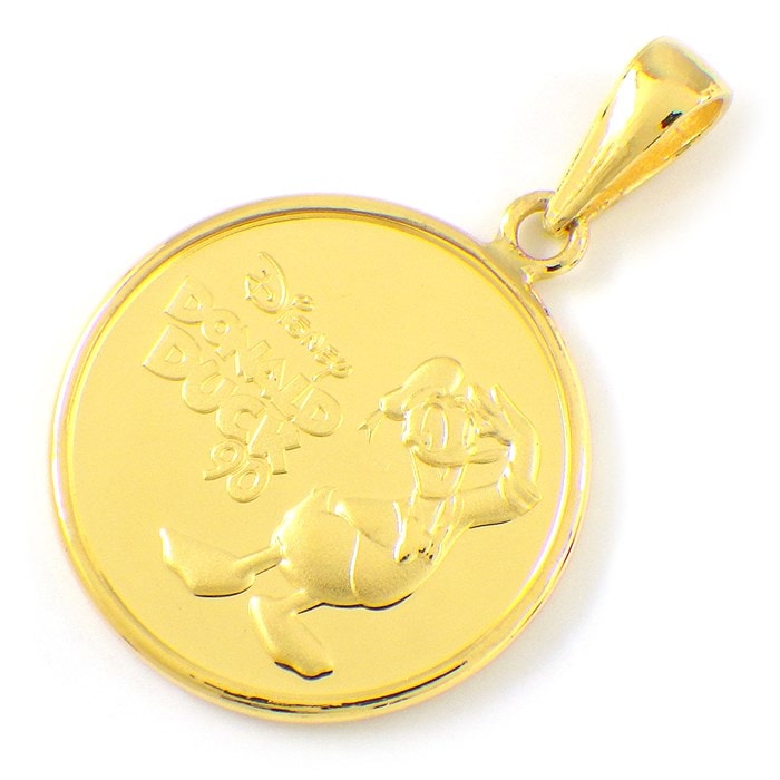 ディズニー Disney ペンダントトップ ドナルドダック 1/20oz 1000枚限定 2024年 ラウンド チャーム K24YG