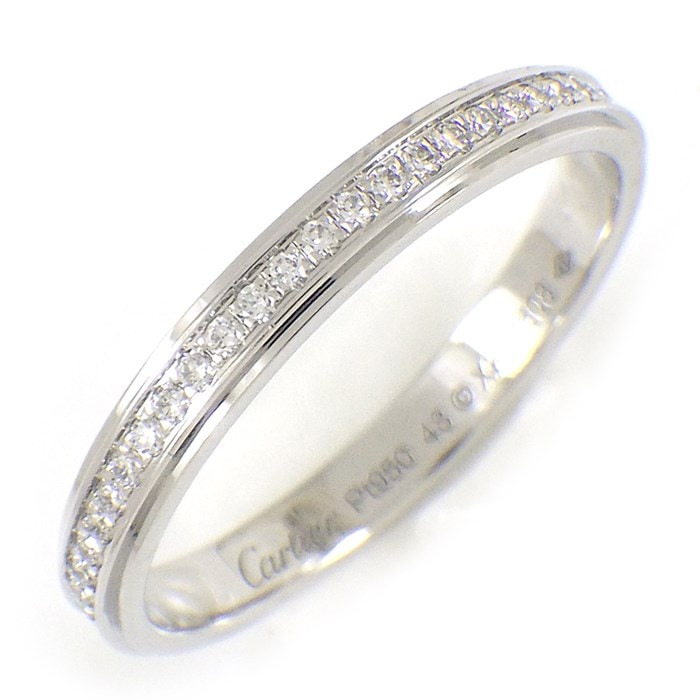 カルティエ Cartier リング ダムール ウェディング B4093600 フル エタニティ サークル ダイヤモンド PT950 8号 / #48 【中古】