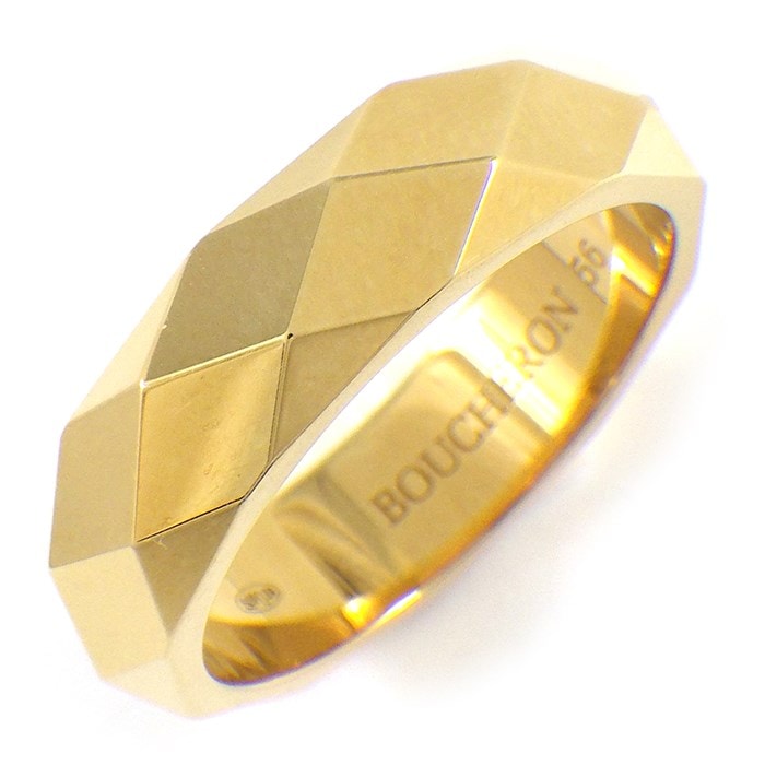 ブシュロン BOUCHERON リング ファセット ラージ K18YG 16号 / #56 【箱・保付き】 【中古】