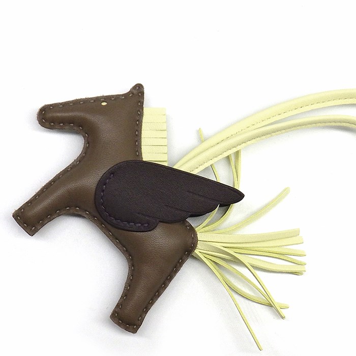 エルメス HERMES バッグチャーム ロデオ ペガサス PM 2024年製 エトゥープ/ジョーヌミルトン/ルージュアッシュ アニョーミロ スイフト レザー 【中古】