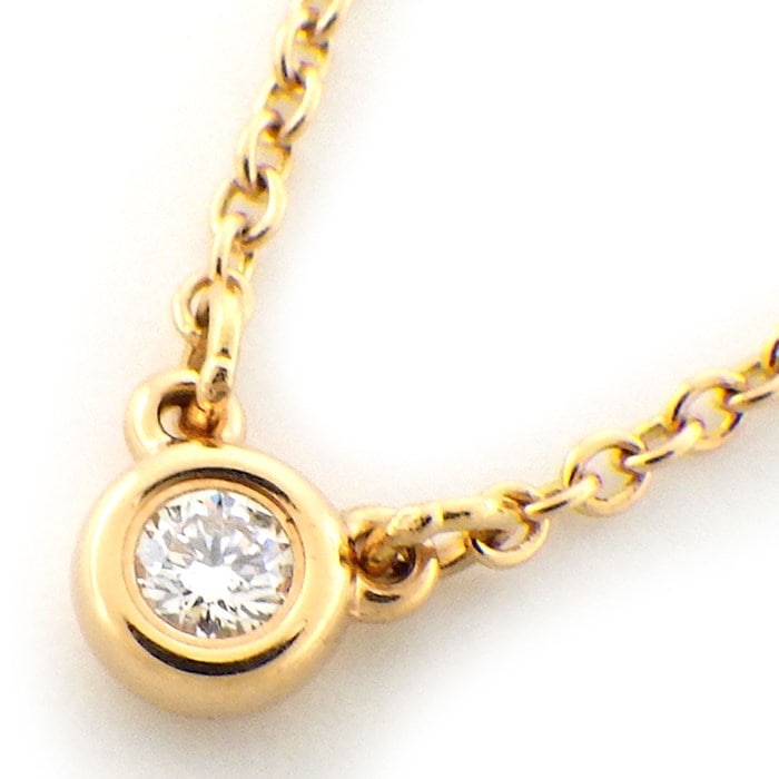ティファニー Tiffany & Co. ネックレス バイ ザ ヤード シングル 60017911 1ポイント ダイヤモンド 0.03ct K18PG 【中古】