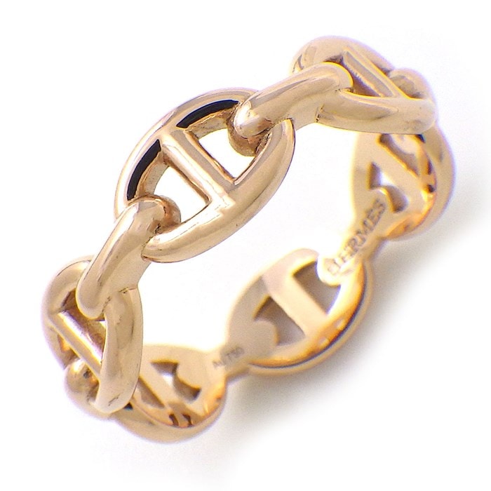 エルメス HERMES リング シェーヌダンクル アンシェネ PM H110025B K18PG 13号 / #53 【中古】