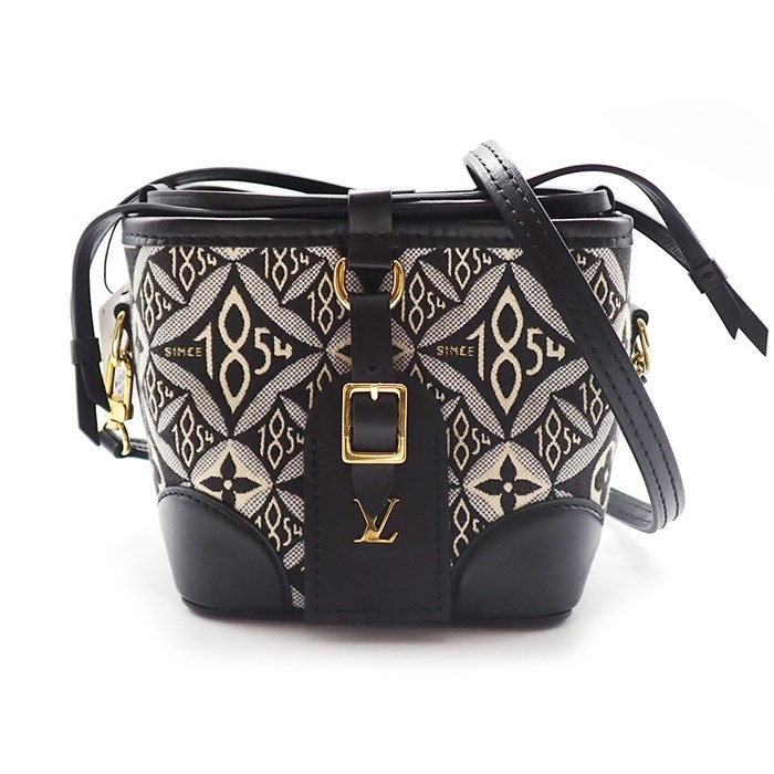 ルイ・ヴィトン Louis Vuitton ショルダーバッグ ノエ パース SINCE 1854 M69973 ブラック モノグラム ジャガード レザー 【中古】