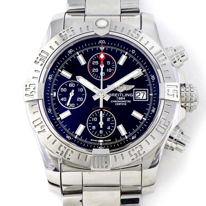 ブライトリング Breitling 腕時計 アベンジャーII A1338111/BC32 ブラック文字盤 デイト クロノグラフ スモールセコンド SS 自動巻き 【OH済み】　【箱・保付き】 【中古】