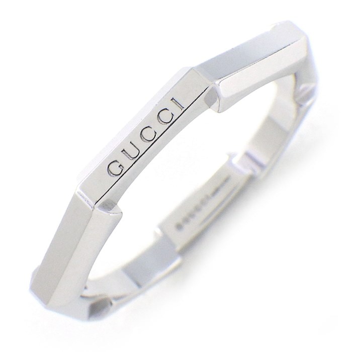  グッチ GUCCI リング リンク トゥ ラブ 日本限定 662194 J8502 9000 K18WG 15.5号 / #16 【中古】