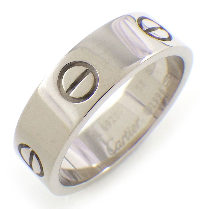 カルティエ Cartier リング ラブ クラシックモデル MM B4084758 K18WG 17号 / #58 【中古】