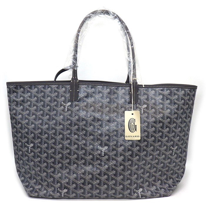 ゴヤール GOYARD トートバッグ サンルイ PM グレー STLOUIPMLTY07CL07P グレー ゴヤールディンキャンバス シュヴロッシュ カーフスキン 【中古】