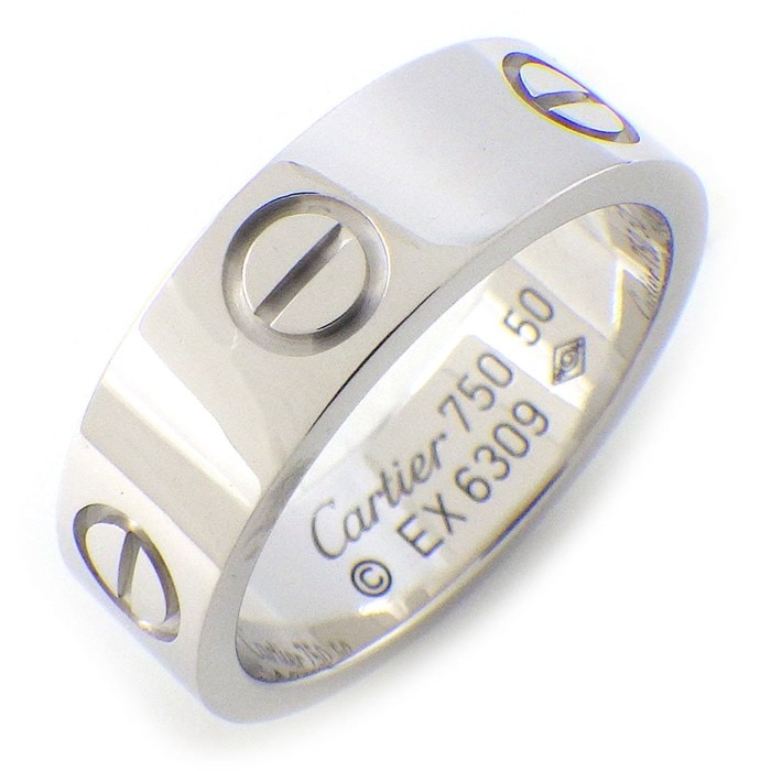 カルティエ Cartier リング ラブ クラシックモデル MM B4084750 K18WG 10号 / #50 【中古】