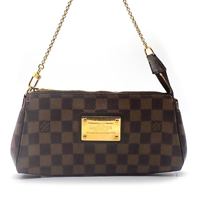 ルイ・ヴィトン Louis Vuitton ショルダーバッグ エヴァ N55213 ブラウン ダミエ エベヌ (PVCコーティングキャンバス) 【中古】