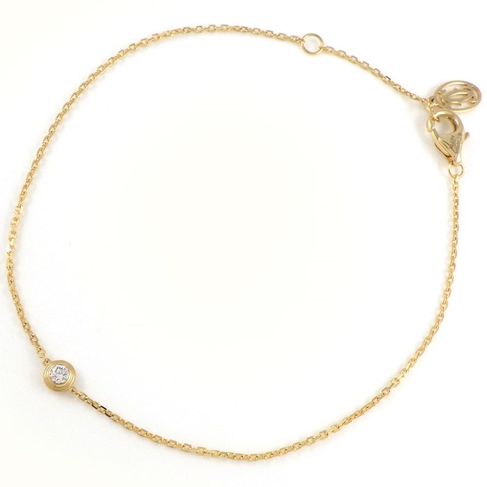 カルティエ Cartier ブレスレット ダムール XS ディアマン レジェ B6045617 1ポイント ダイヤモンド 0.04ct K18YG 【箱・保付き】 【中古】