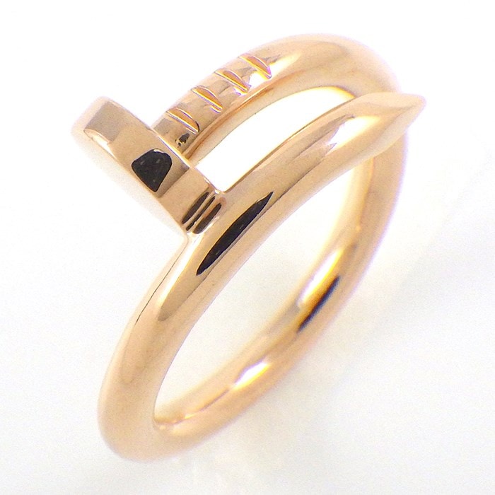 カルティエ Cartier リング ジュスト アン クル クラシックモデル B4092500 釘モチーフ K18PG 15号 / #55 【箱・保付き】 【中古】