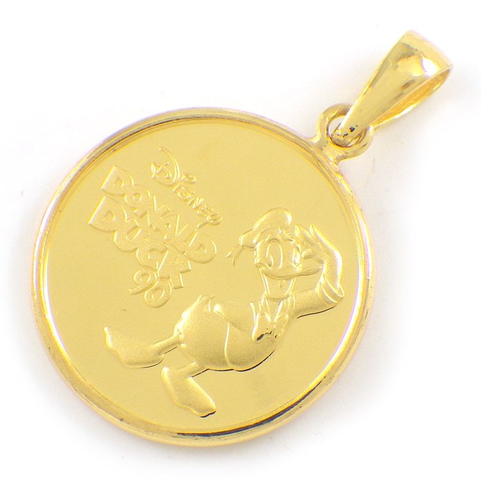 ディズニー Disney ペンダントトップ ドナルドダック デイジーダック 1/20oz 2024年1000枚 限定モデル メダル K24