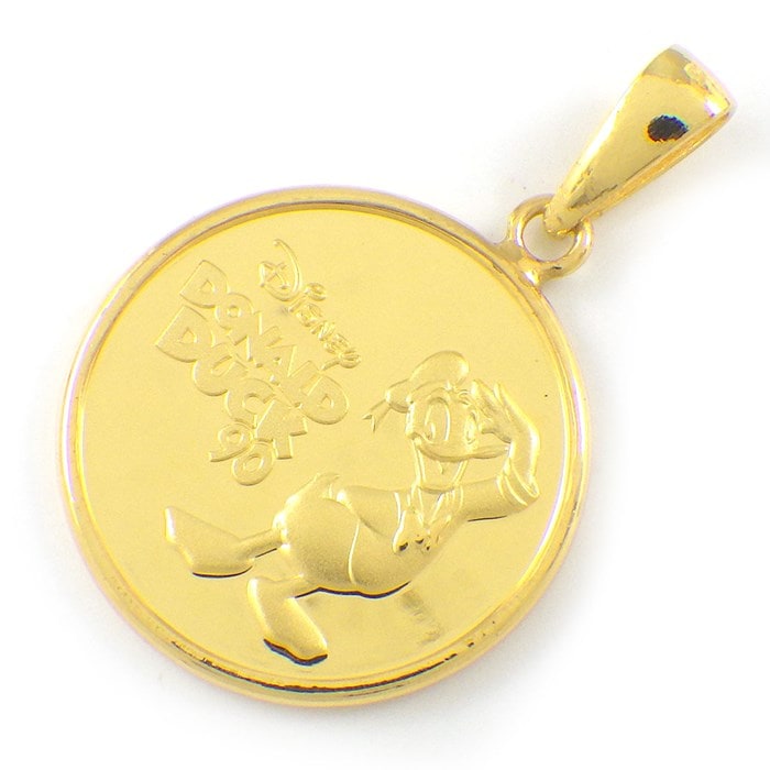 ディズニー Disney ペンダントトップ ドナルドダック デイジーダック 1/20oz 2024年1000枚 限定モデル メダル K24