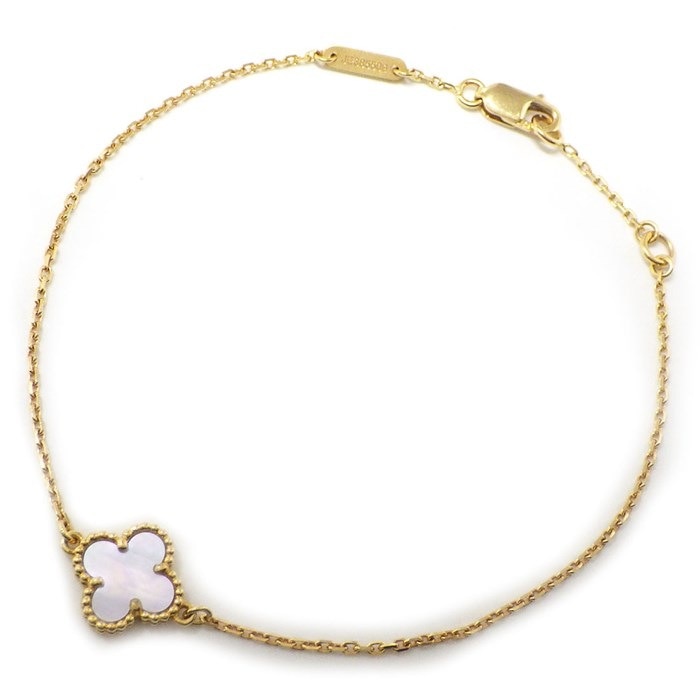 ヴァンクリーフ＆アーペル Van Cleef & Arpels ブレスレット スウィート アルハンブラ VCARF68800 ホワイト シェル K18YG 【中古】