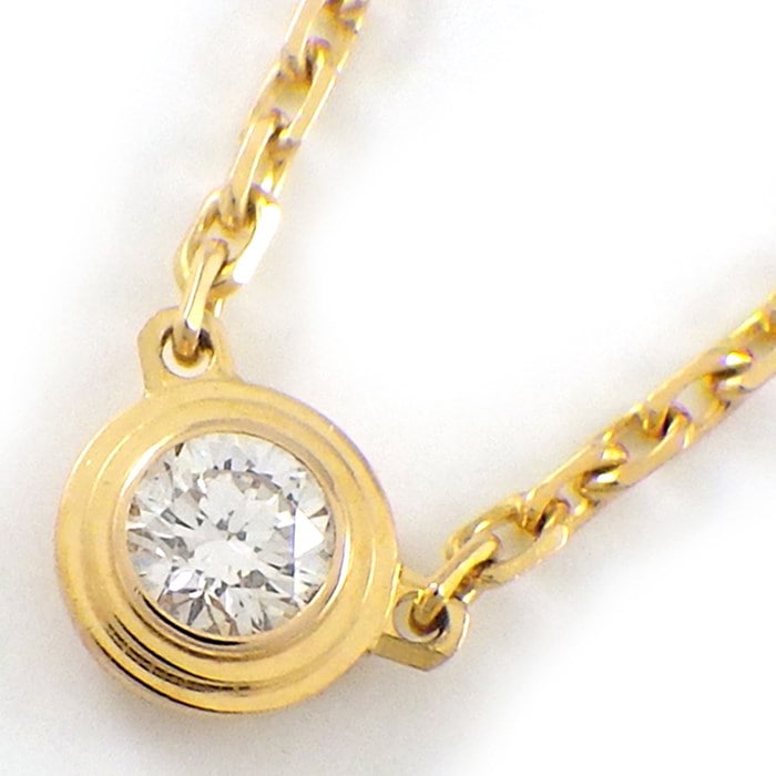 カルティエ Cartier ネックレス ダムール XS ディアマン レジェ B7224516 1ポイント ダイヤモンド 0.04ct K18PG 【箱・保付き】 【中古】