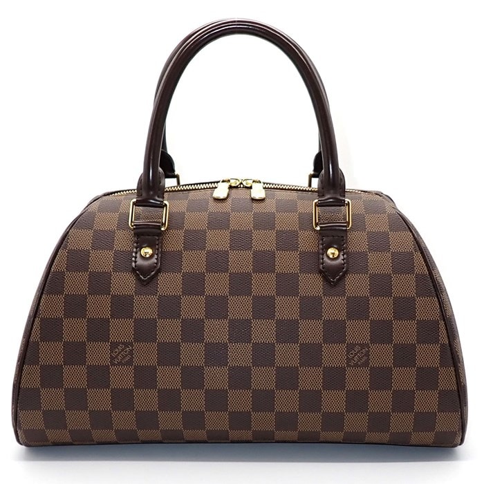 ルイ・ヴィトン Louis Vuitton ボストンバッグ リベラ MM N41434 ブラウン ダミエ エベヌ レザー 【中古】