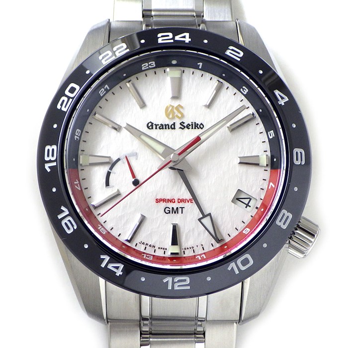 グランドセイコー Grand Seiko 腕時計 スポーツコレクション GMT SBGE311 9R66-0BB0 AJHH 20周年記念 500本限定モデル 雪白 ホワイト文字盤 SS セラミック スプリングドライブ 【箱・保付き】 【中古】